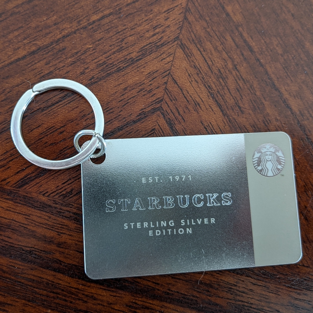 Starbucks Sterling Silver Edition Keychain Card